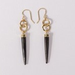 Ankole Luxury Jawabu Horn spike Earrings with brass