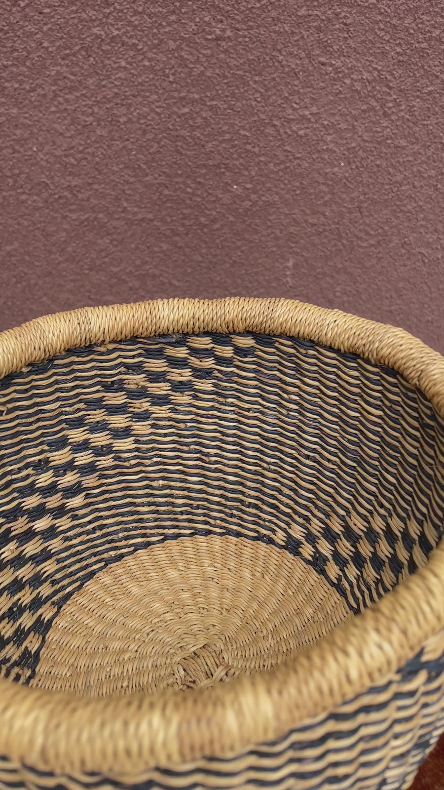 Small Handcrafted round Volta Storage Basket