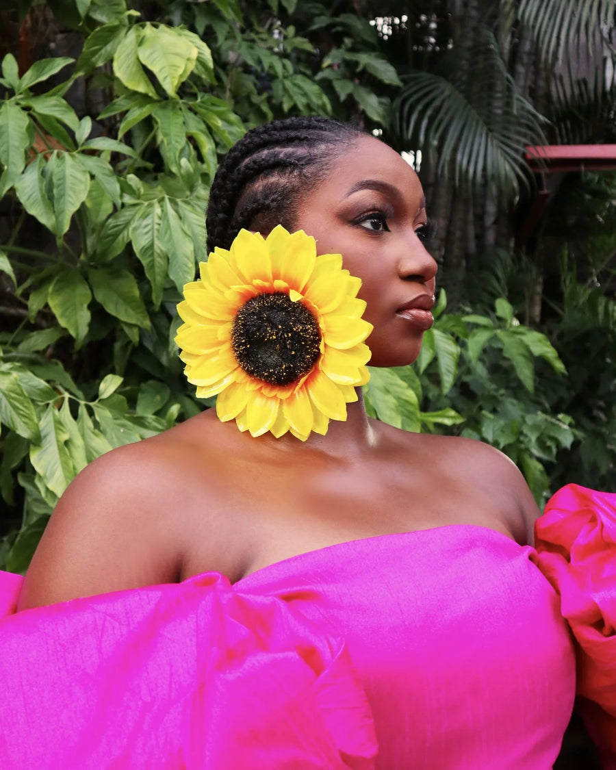 Desiree Iyama Sunflower statement earrings