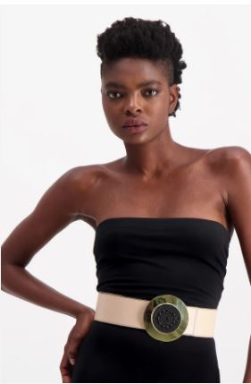 JIAMINI Kilifi Belt with removable chunky solid brass
