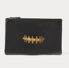 JIAMINI Mwala Spine clutch bag with soft cow leather